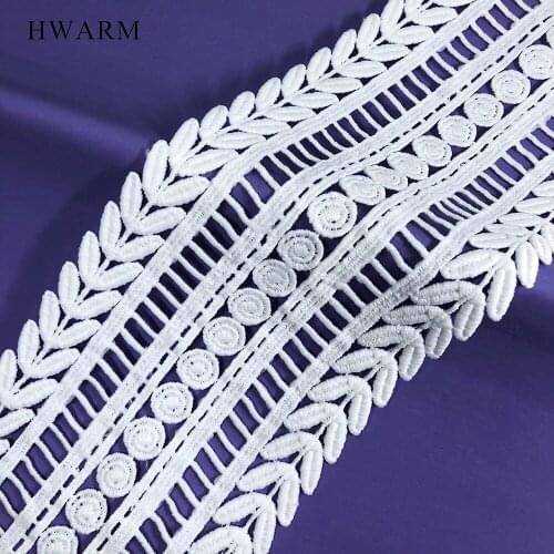 5yard White African Lace Fabric Ribbon 11cm Relative Ear Of Wheat High Quality Arts Craft Sewing Trim Wedding Dress Accessories