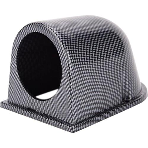 Car Carbon Fiber Universal Single Gauge Dash Pod with Dome Lip
