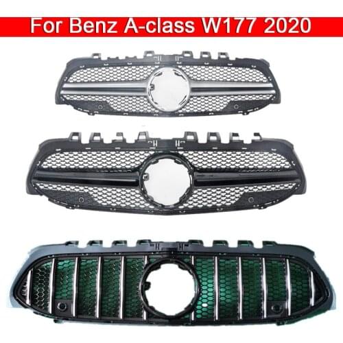 Car styling Middle grille For Mercedes-Benz A-class W177 2020 ABS plastic front bumper grill Auto Center vertical bar Grille
