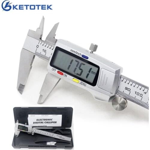 6 Inch 150mm Digital Vernier Caliper Measuring Tools Stainless Steel Caliper Micrometer Depth Ruler Messschieber Paquimetro