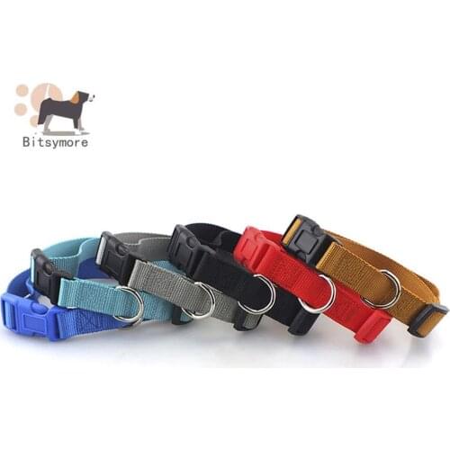 12PCS Set High Quality Colorful Pet Dog Cat Collar Nylon Pet Cats Dogs Kitten Collar Adjustable Wholesale