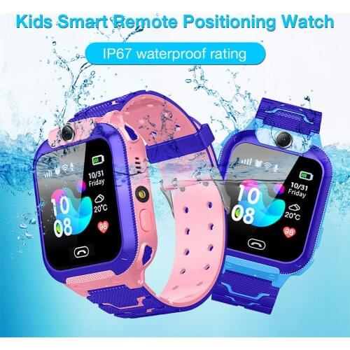Kids Smart Watch Multi-Function Camera Insert Card 2G Waterproof Remote Positioning Touch Screen Watch with LBS Location Monitor