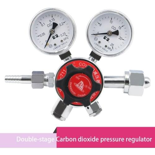 Double-stage(bipolar) Carbon dioxide pressure regulator flow stability stainless steel material