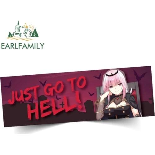 EARLFAMILY 13cm x 5.4cm For DARLING In The FRANXX Slap Vinyl Car Stickers Car Accessories Decal Waterproof Sunscreen Fashion