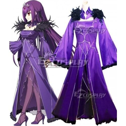 Fate Grand Order Caster Scathach Dress Girls Party Long Dress Halloween Adult Girls Gift Festival Suit Cosplay Costume E001