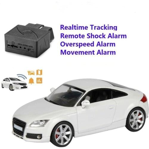OBD II Realtime GPS Tracker 16PIN OBD Mini Plug Play Car GSM OBD2 Tracking Device OBD II GPS Locator With Software/APP
