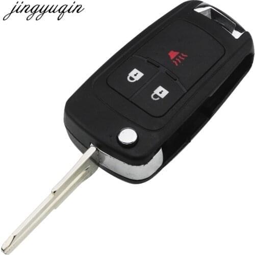 Jingyuqin Folding Remote Key FOB Case For Chevrolet Cruze Spark Flip 3 Buttons Remote Key Shell