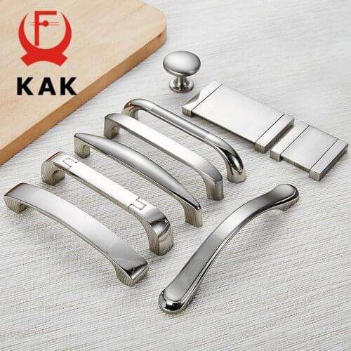 KAK 5pcs Zinc Alloy Cabinet Handles Kitchen Cupboard Door Pulls Drawer Knobs Handles Wardrobe Pulls Furniture Handle Hardware