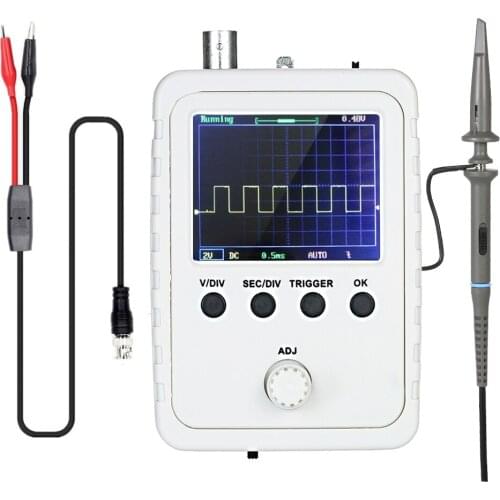 KKmoon 2.4" TFT Digital Oscilloscope Kit with Power Adapter and BNC-Clip Cable Probe DS0150 (Assembled Finished Machine)