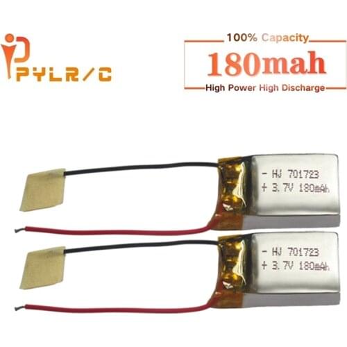 2pcs 3.7V 180mAh 20c Lipo battery For Syma S107G S109G S111G Remote Control Airplane beauty six-axis aircraft X900 X901 701723