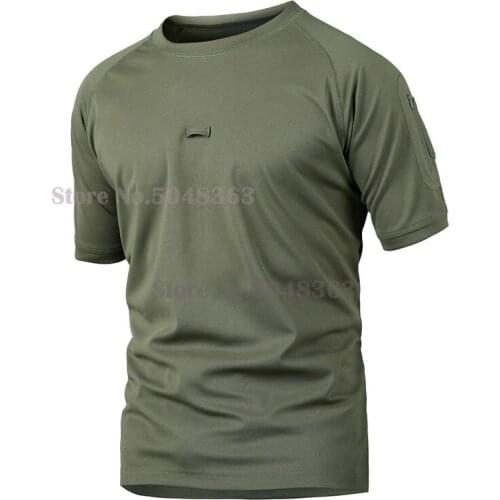 Mens Summer Hiking T-Shirt Combat Tactical Military Soldier Force T Shirt Fishing Short Sleeve Trekking Outdoor Shirt Wear