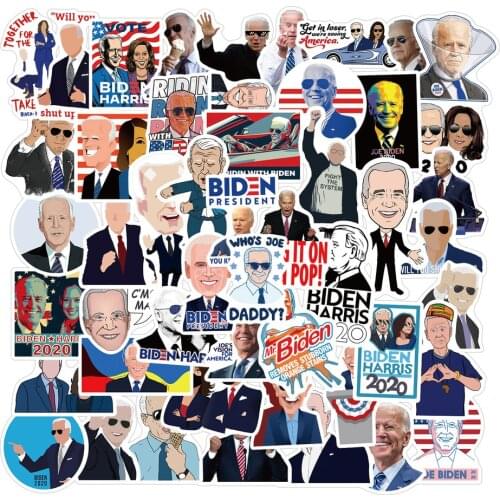 10/50PCS Joe Biden Harris Stickers Laptop Guitar Luggage Fridge Skateboard Waterproof Cool Graffiti Sticker Decal Kids Toys