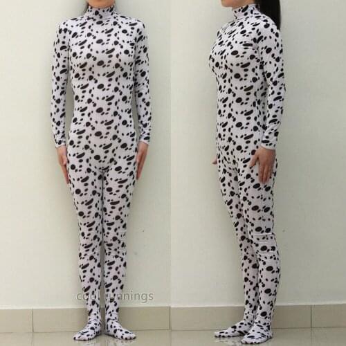 Fancy Dress Party spotty dog Spandex Zentai costume dancewear Unitard Bodysuit No Hood & Hands