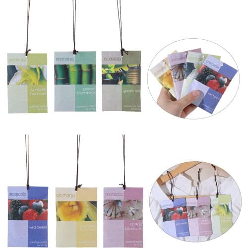 NEW 1Pack Natural Fragrances Hanging Spices Bag Wardrobe Deodorizing Paper Sachets Aromatherapy Bag Cabinet Air Fresheners