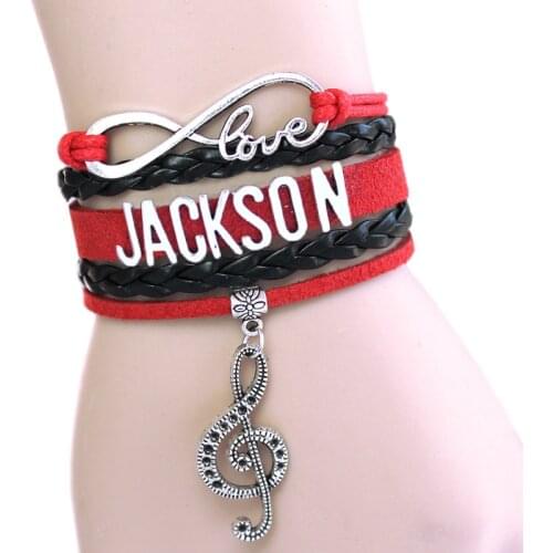 NEW ARRIVED Infinity Bracelet Love Michael JACKSON Music Charm Bracelet SINGER Bracelet The Artist Bracelet