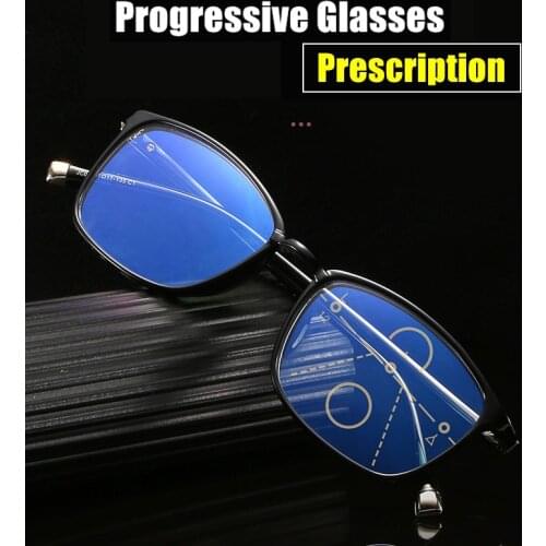 Anti Blue Light Tr90 Frame Multi-Focal Progressive Reading Glasses Men Presbyopic Eyeglasses gafas de lectura Diopter 1.0-3.0