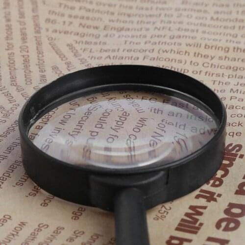 P82C Magnifier 60mm Hand Held 5X Magnifying Loupe Reading Glass Lens