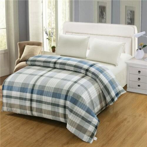 100% cotton duvet cover twin full queen king size blue striped cartoon red plaid gray quilt cover red duvet covers double size