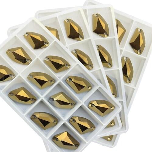 QL Crystal Galactic AX Sew on Rhinestone Glass Crystal Flatback rhinestone sew on strass for Wedding dress clothing