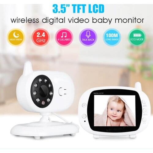 Baby Monitor with Camera Cry Alarm Wireless Video Color Night Vision Temperature Monitoring Feeding Time Reminder