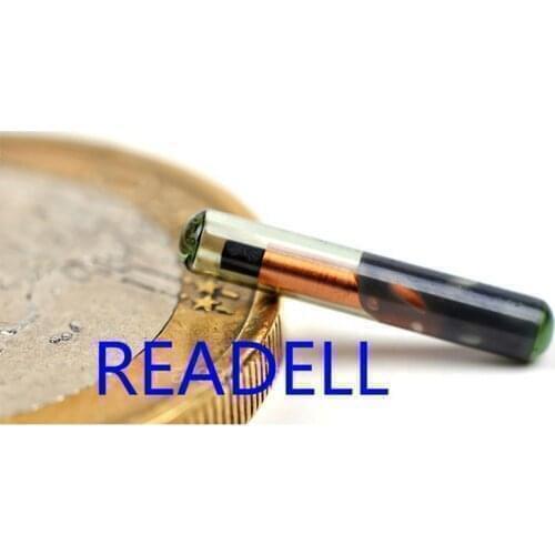 READELL x20pcs 1.4X8mm FDX-B ISO11784/5 EM4305 chip 134.2KHz RFID Animal microchip capsule