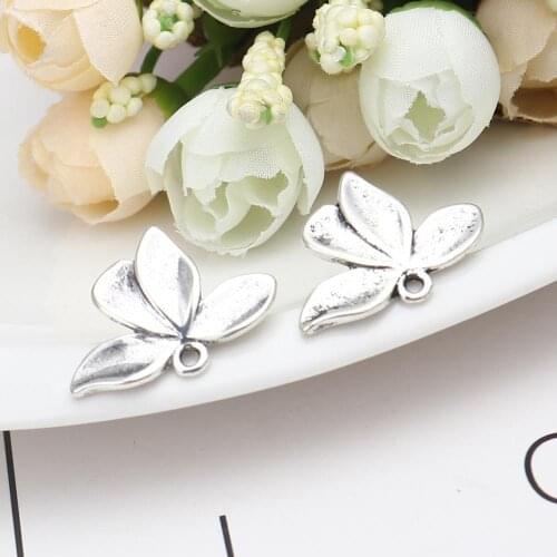 DoreenBeads Zinc Based Alloy Ear Post Stud Earrings Findings Flower Antique Silver Color W/ Loop DIY Charms 16mm x 16mm,2 Pairs