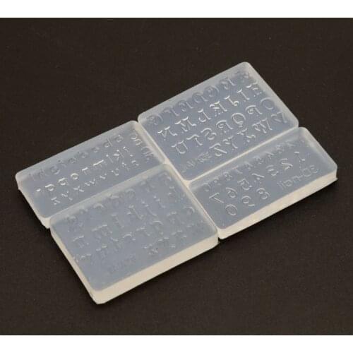 Numbers Letters Pendant Resin Silicone Mold Jewelry Making Tools Nail Art Crafts 62KE