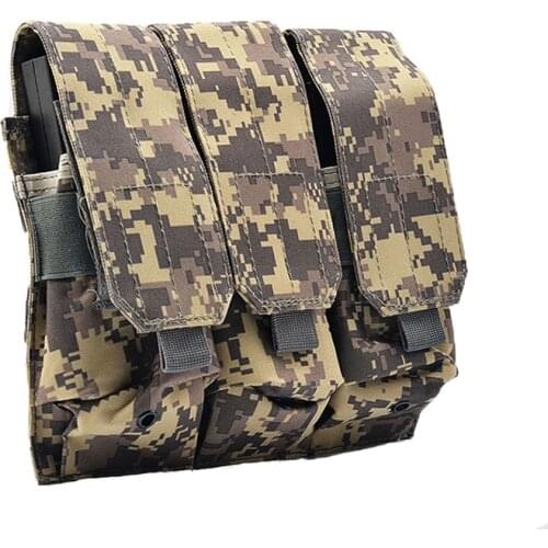 Military MOLLE Triple M4/M16 5.56 .223 AK AR15 Magazine Pouch Tactical Rifle Pistol Airsoft Paintball Hunting Mag Bag