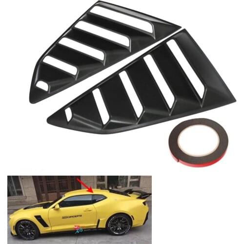 Pair Car Side Window Louver Scoop Vent Cover Trim 17x10 Inch For Camaro