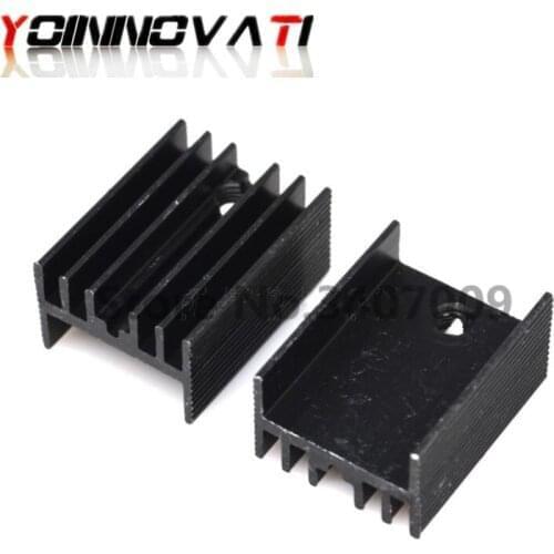 50pcs Aluminium TO-220 Heatsink TO 220 Heat Sink Transistor Radiator TO220 Cooler Cooling black 20*15*10MM