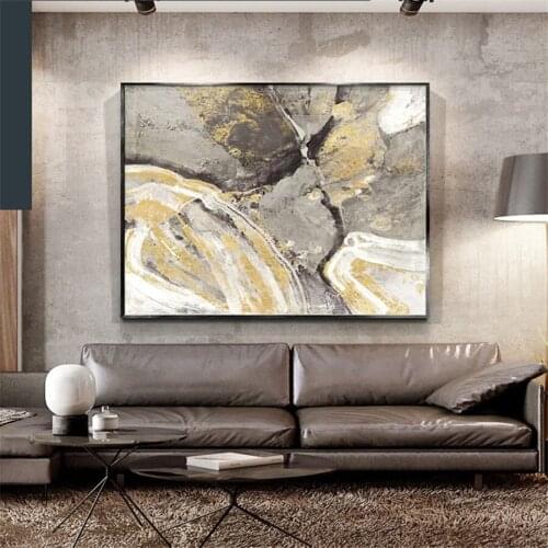 Abstract Gold Texture Painted Thick Oil Painting Hand-painted Modern Wall Decor Canvas Art Unframed Acrylic Paintings Artwork
