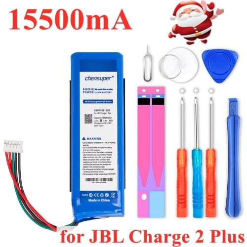 Chensuper 0 Cycle 15500mAh GSP1029102R Battery for JBL Charge 2 Plus,Charge 2+,charge 3 2015 Version P763098 Accumulator