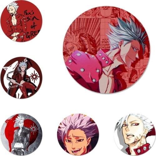 Anime Seven Deadly Sins ban Badge Brooch Pin Accessories For Clothes Backpack Decoration gift