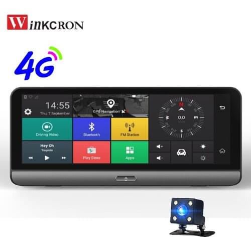 2019 4G Car DVR Camera 8.0 inch GPS Navigator Android 5.1 FHD 1080P WIFI Video Recorder Dash Cam Registrar Parking Monitoring