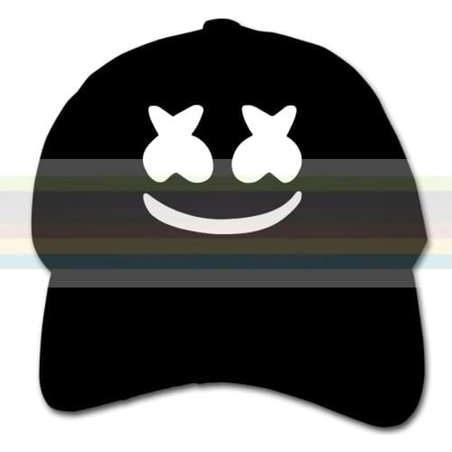 Print Marshmallow Face Big Childrens baseball cap. Adjustable childrens cap. Travel cap outdoor