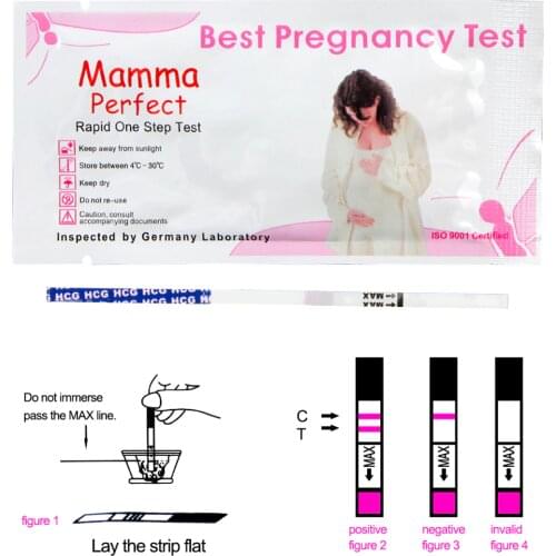 Over 99% Accuracy Women Pregnancy Test HCG Pregnant Strips Predictor Urine Tester Tools Products 5Minute Quick Result 20pcs/set