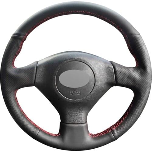 Black PU Faux Leather DIY Car Steering Wheel Cover for Subaru Legacy Forester Outback Impreza WRX 2003-2007 Saab 9-2X 2005 2006
