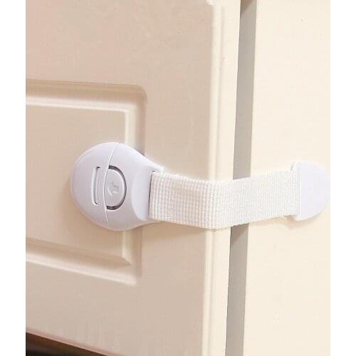 Childrens cloth belt safety lock baby anti pinch hand anti collision angle drawer lock refrigerator lock
