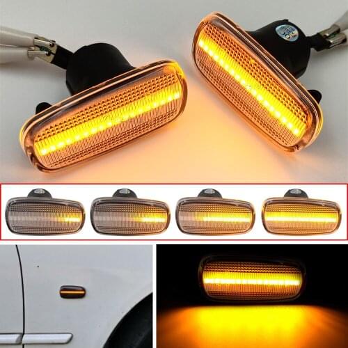2Pcs Dynamic Blinker LED Side Marker Light Turn Signal Lamp For Toyota Land Cruiser Prius Kluger Wish RAV4 Altezza Crown Lexus