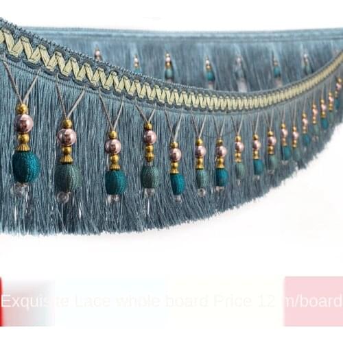 DIY Trim Fringe Tassel Beaded Trim Encrypted Curtain Lace Accessories Row Hanging Ear Decoration Exquisite Golden Bead Dragon