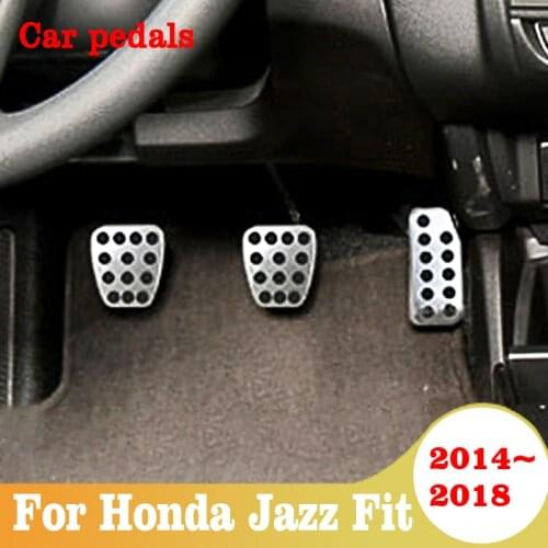 For Honda Jazz Fit 2014-2016 2017 2018 Car Refit Accelerator Footrest Pedals Gas Plate Clutch Throttle Brake Treadle Styling