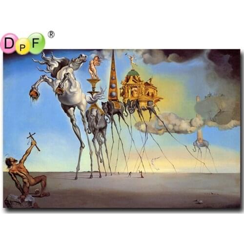 DPF DIY Salvador Dali diamond painting Fantasy Skull, diamond Embroidery,diamond mosaic diamond painting cross stitch,home decor