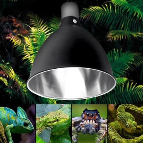 E27 Ceramic Heat UV UVB Lamp Light Holder For Aquarium Amphibians Reptile Tortoise Lampshade with Switch