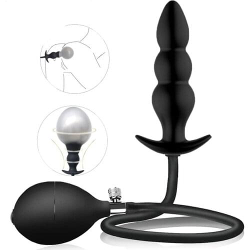 EXVOID Inflatable Anal Plug Large Size Anal Vagina Dilator G Spot Massager Sex Toys for Women Men Gay Anal Beads Butt Plug