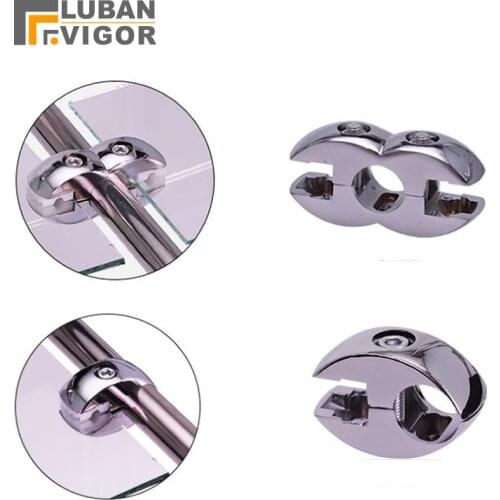 Beautiful Alloy tube glass clamp, connector for 25mm diameter Stainless steel tube/pipe,Display rack ,Pipe fittings