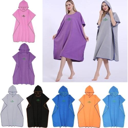 Lightweight Soft Surf Poncho Quick-Drying Changing Robe Towel Wetsuit Cape