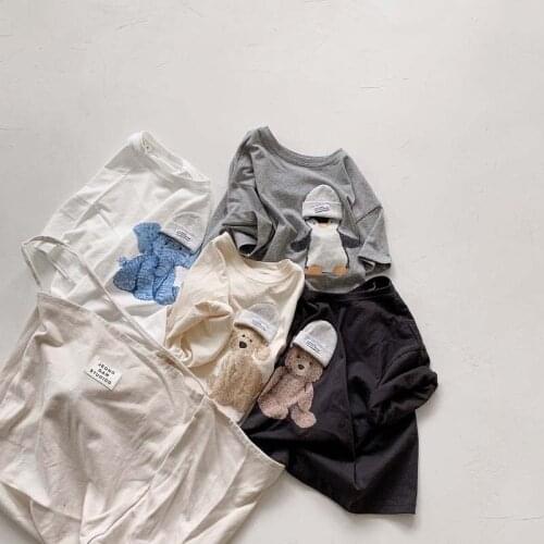 2021 Summer Childrens T-shirt Korean Baby Boys Clothing Boys Cartoon Print Short Sleeve T-shirt Girls Korean T-shirt Baby Tops