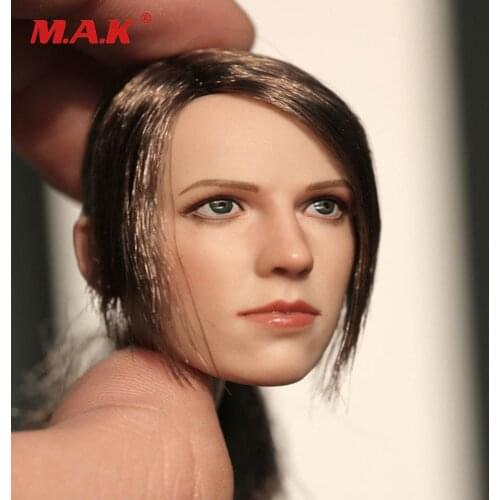1:6 Scale Beautiful European Female Head Sculpt Accessories Sniper Quiet Long Hair Version Head Model Toy For Female Body