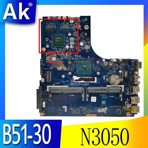Laptop motherboard For LENOVO Ideapad B51-30 Mainboard LA-C291P SR29H Celeron N3050