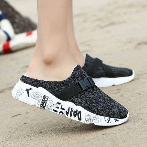 2020 summer new mens slippers canvas casual mens shoes EVA soft sole pedal code 39-46 beach shoes slippers